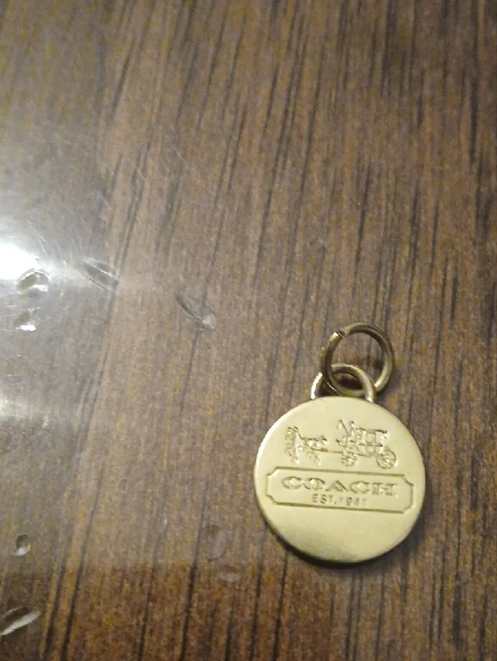 Coach Gold Round Logo Charm